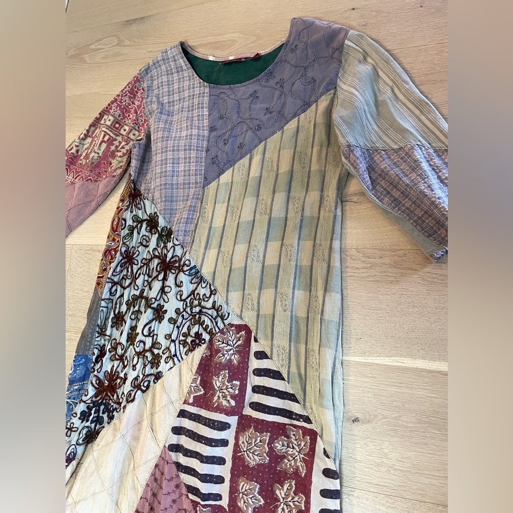 Vintage Sacred Threads Multicolor Patchwork Maxi … - image 2